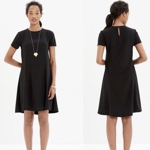 Madewell Size 2 Black Kneelength Casual shortsleeved Summer Dress
